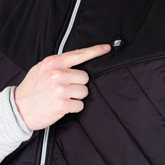 Ogrzewana kamizelka bezrękawnik męski inSPORTline Warmhim ∙ grzanie włóknem węglowym ∙ strefy brzuch/plecy/kręgosłup ∙ powerbank USB