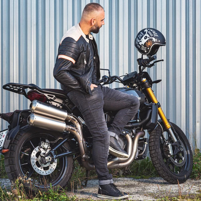 Męskie jeansy motocyklowe W-TEC Kancelor - Szary