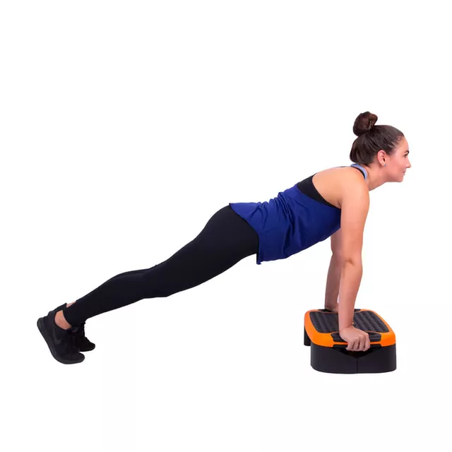 Wielofunkcyjny step do aerobiku inSPORTline Multifun ∙ z platformą balansu ∙ 3,6 kg ∙ antypoślizgowy ∙ stabilne nóżki ∙ nośność 200 kg - Czarny/pomarańczowy