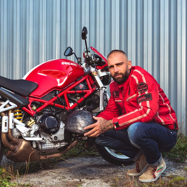Męskie spodnie motocyklowe W-TEC Feeldy - Niebieski