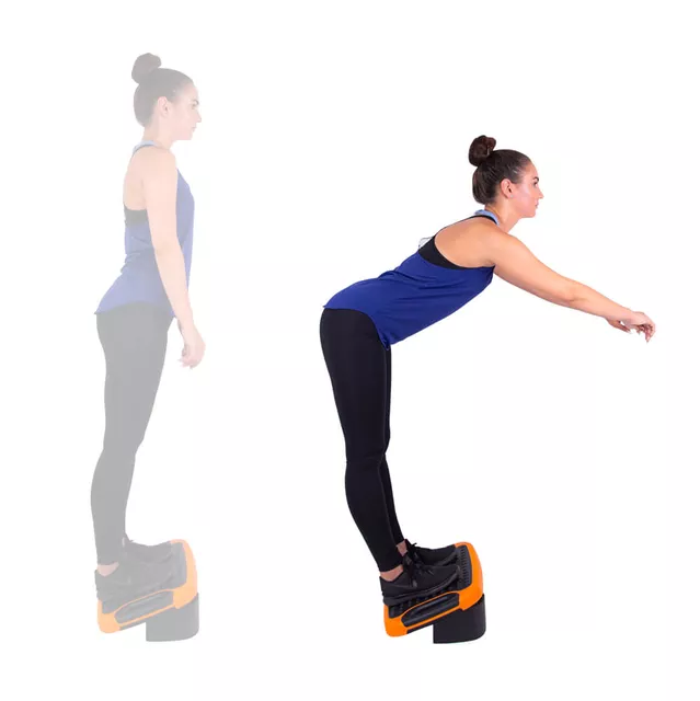 Wielofunkcyjny step do aerobiku inSPORTline Multifun ∙ z platformą balansu ∙ 3,6 kg ∙ antypoślizgowy ∙ stabilne nóżki ∙ nośność 200 kg - Czarny/pomarańczowy