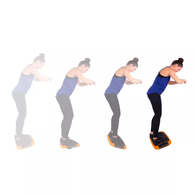 Wielofunkcyjny step do aerobiku inSPORTline Multifun ∙ z platformą balansu ∙ 3,6 kg ∙ antypoślizgowy ∙ stabilne nóżki ∙ nośność 200 kg - Czarny/pomarańczowy