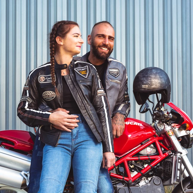 Męska kurtka motocyklowa W-TEC Patriot - Biały