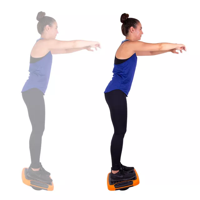 Wielofunkcyjny step do aerobiku inSPORTline Multifun ∙ z platformą balansu ∙ 3,6 kg ∙ antypoślizgowy ∙ stabilne nóżki ∙ nośność 200 kg - Czarny/pomarańczowy