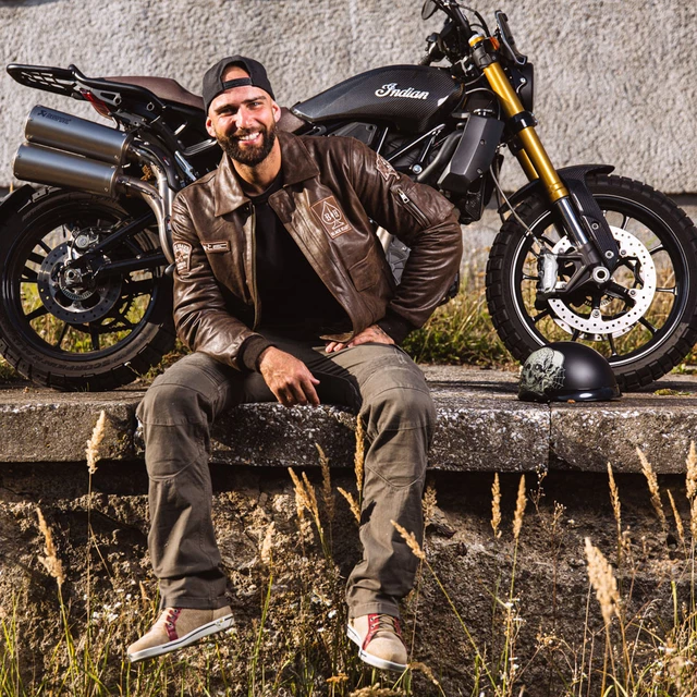 Męskie spodnie motocyklowe W-TEC Shoota - Ciemny szary