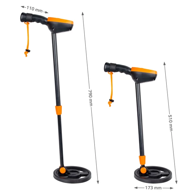 Dziecięcy wykrywacz metali inSPORTline Goldino ∙ LCD z ikonami ∙ 3 tryby AUDIO ∙ teleskopowa rączka ∙ waga 480 g ∙ regulacja czułości ∙ wodoodporny