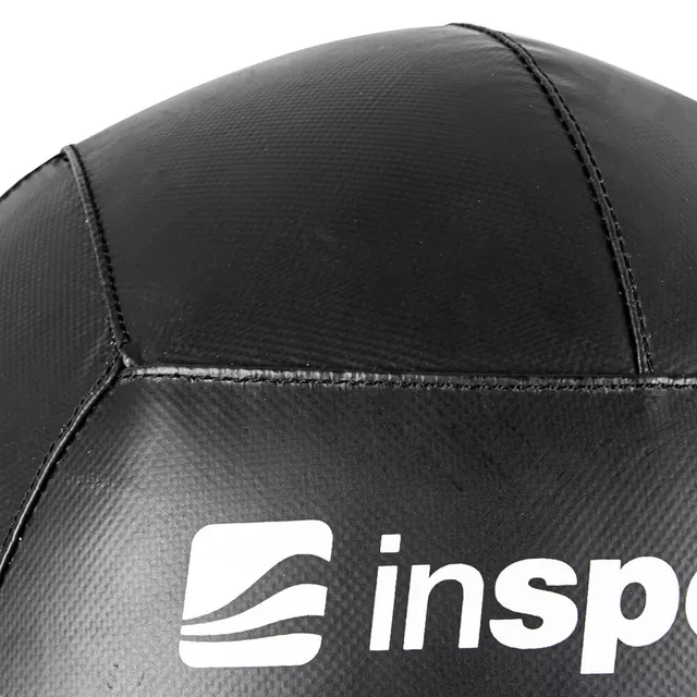 Piłka lekarska inSPORTline Walbal SE 3 kg ∙ możliwość mocowania gum / lin  ∙ podwójne szycie ∙ wytrzymała powłoka PVC ∙ BLACK EDITION