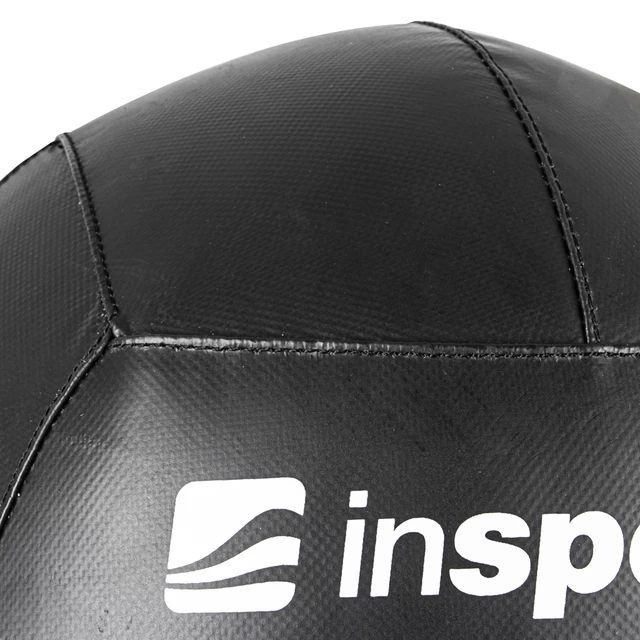 Piłka lekarska inSPORTline Walbal SE 10 kg ∙ możliwość mocowania gum / lin  ∙ podwójne szycie ∙ wytrzymała powłoka PVC ∙ BLACK EDITION