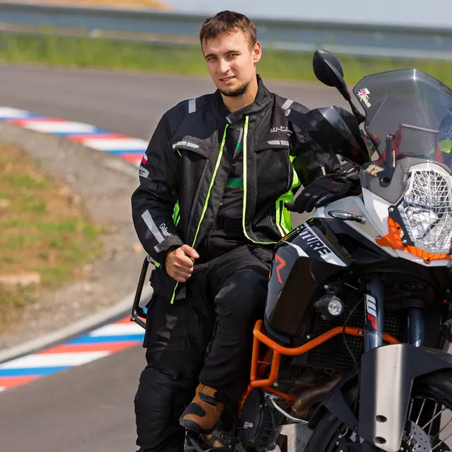 Kurtka motocyklowa męska W-TEC Gelnair EVO - Czarny-fluo