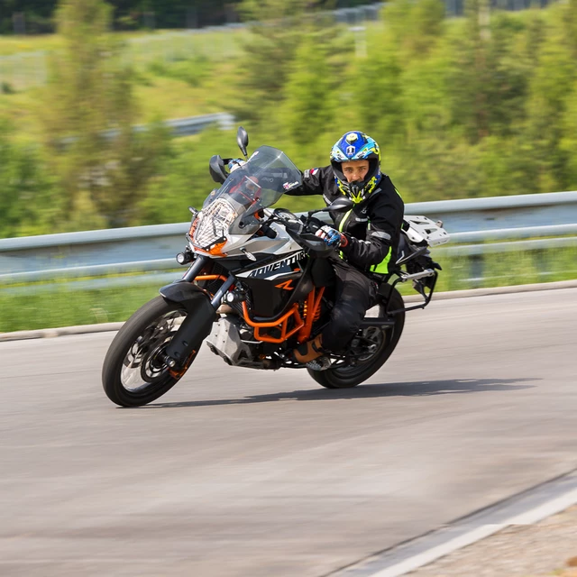 Męskie spodnie motocyklowe W-TEC Rusnac - Czarno-zielony