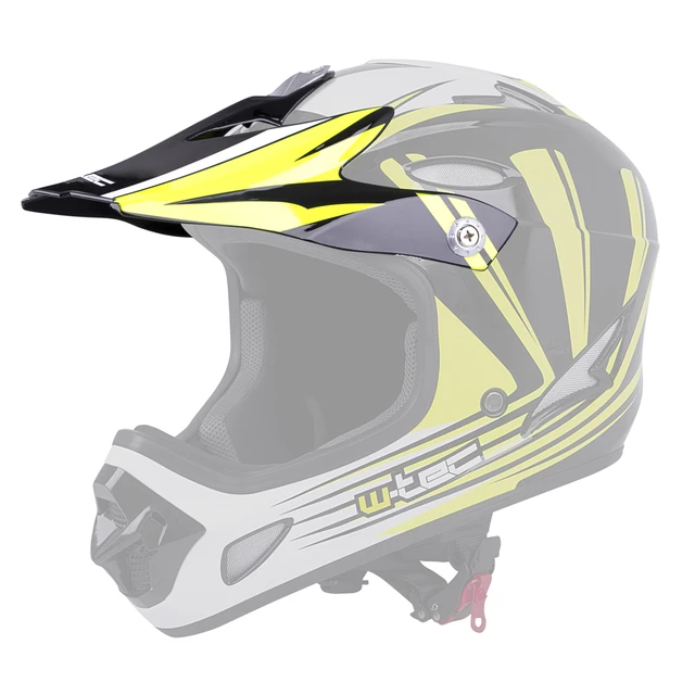 Zapasowy daszek do kasku W-TEC FS-605 - Blue Ritual - Yellow Graphic
