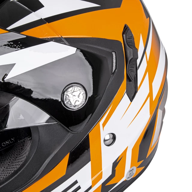Kask motocyklowy z blendą W-TEC Dualsport - Czarno-Fluo Pomarańczowy