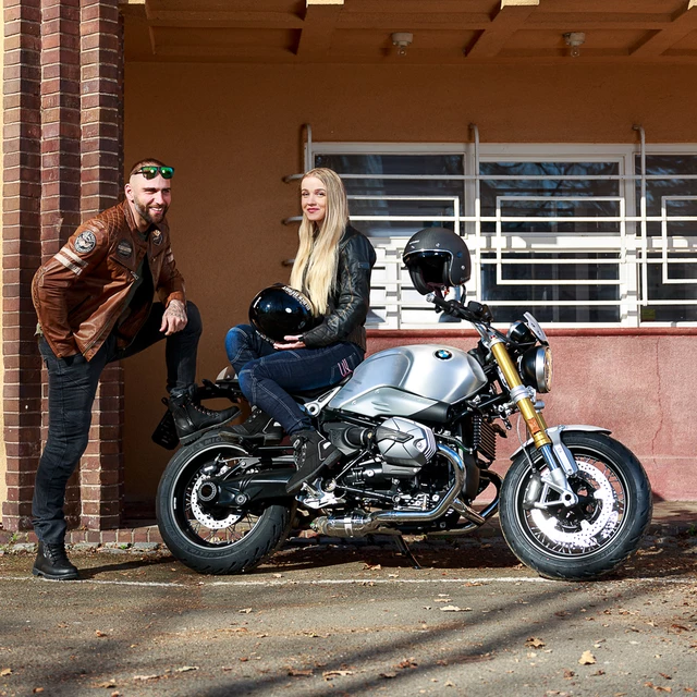 Męskie spodnie jeansy motocyklowe W-TEC Oliver - Czarny