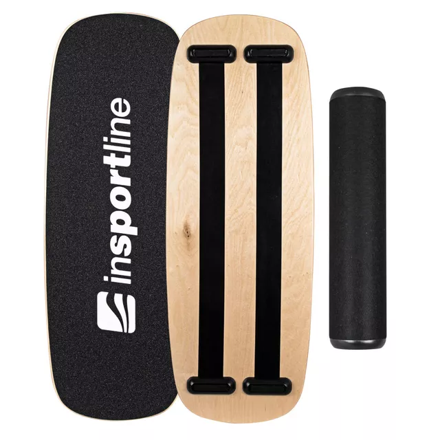 Deska do balansowania inSPORTline Tasakal Board 73,7×27 cm ∙ nośność 150 kg ∙ 8-warstwowy klon ∙ cylinder ∙ antypoślizgowa