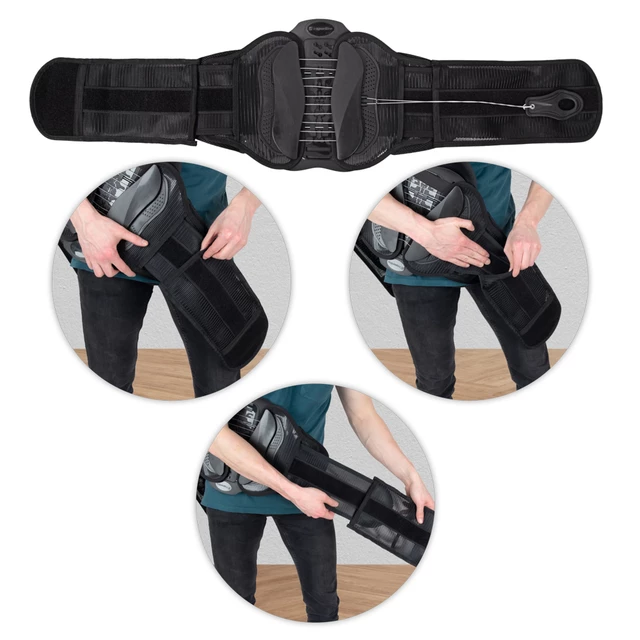 Pas stabilizacyjny lędźwiowy inSPORTline Renibos ∙ łatwa regulacja ∙ ergonomiczny system docisku ∙ wyjmowane wzmocnienia
