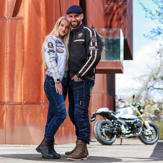 Spodnie motocyklowe / Jeasny damskie W-TEC Alfreda CE ∙ aramidowe wzmocnienie ∙ ochraniacze CE level 2 ∙ elastan ∙ elementy odblaskowe