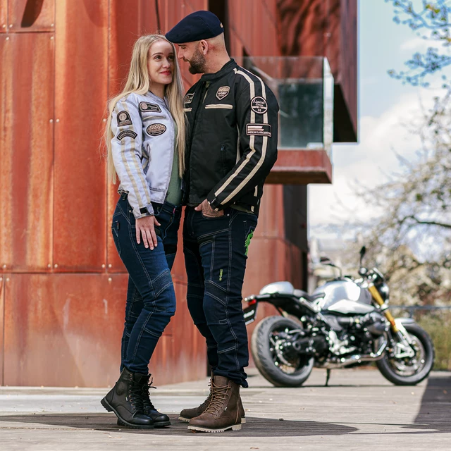 Męska kurtka motocyklowa W-TEC Patriot - Biały