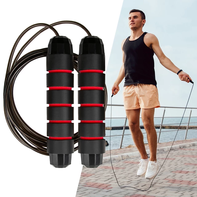 Skakanka do ćwiczeń inSPORTline Jumpstrip ∙ linka 290 cm ∙ łożyska kulkowe 608-Z ∙ miękkie rękojeści ∙ idealna na wytrzymałość