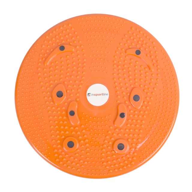 Twister z magnesami inSPORTline Magnetic ∙ obrotowy ∙ pomarańczowy ∙ Ø25 cm ∙ waga 0,54 kg ∙ max 100 kg ∙ punkty masujące - Pomarańczowy