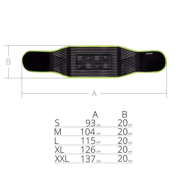 Magnetyczny pas biodrowy inSPORTline ∙ bambusowo-węglowy ∙ 4 magnesy ∙ elastyczny ∙ regulowany
