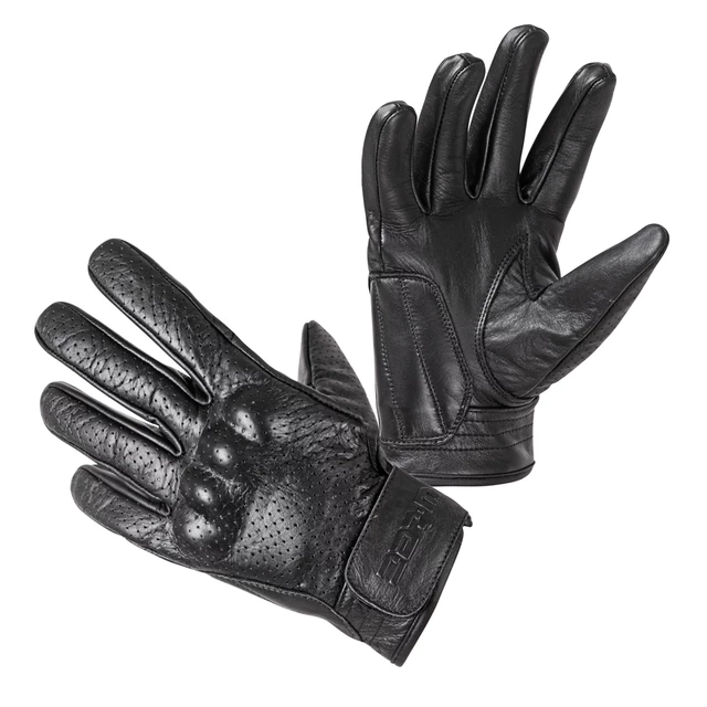 Skórzane rękawice motocyklowe W-TEC Modko - sunlight - Czarny