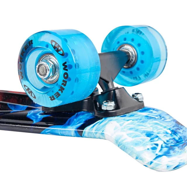Deskorolka dla dzieci penny board typu fiszka marki WORKER Colorico 17" ∙ deck PP antypoślizgowy ∙ koła 54 mm ∙ łożyska ABEC 7 - Angry Green (żółto-zielony)