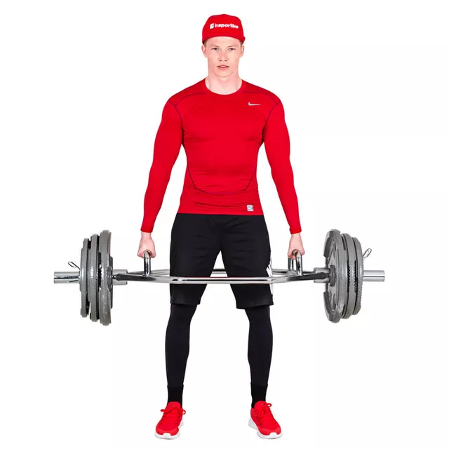 Gryf do martwego ciągu inSPORTline Dedlif ∙ kształt sześciokątny ∙ dwupoziomowy chwyt ∙ olimpijski ∙ nośność 200 kg