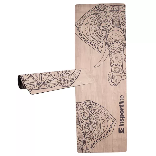 Mata do jogi Sunshine inSPORTline – zamszowa 183 × 61 cm ∙ 4 mm ∙ antypoślizgowa - Beżowy - Beżowy