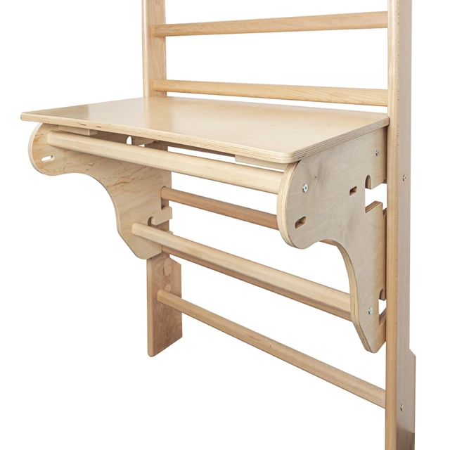 Drabinka gimnastyczna inSPORTline Dremar 200×80 cm ∙ 11 szczebli ∙ nośność 130 kg ∙ drewno bukowe ∙ drążek ∙ poręcze