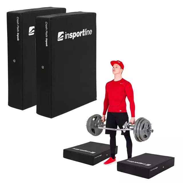 Mata amortyzująca / podkładki do zrzucania obciążeń inSPORTline Inpak ∙ 76×61×15 cm ∙ komplet 2 szt. ∙ PVC + bawełna