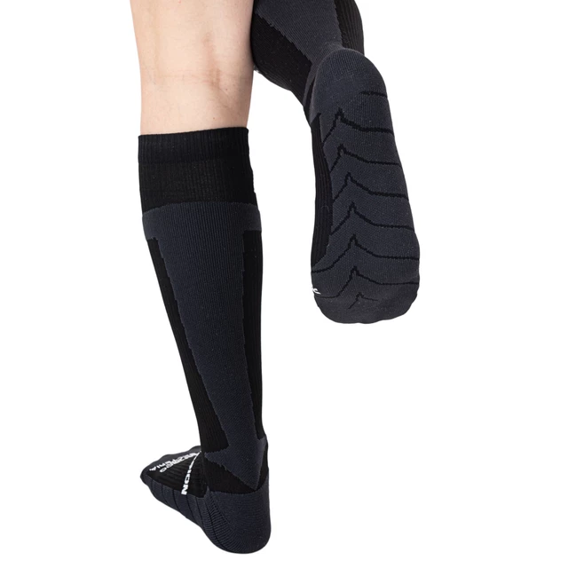 Podkolanówki kompresyjne inSPORTline Compleano AG+ ∙ antybakteryjne ∙ Siltex AG+ ∙ lekki ucisk ∙ czarne