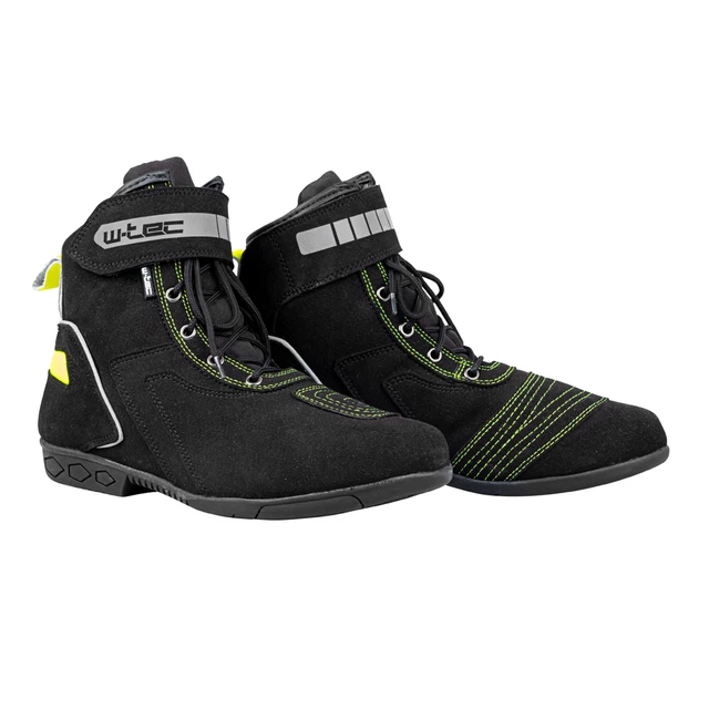 Buty motocyklowe W-TEC Sixtreet - Czarno-szary - Czarno-zielony