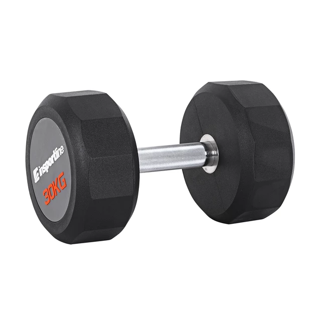 Hantle jednoręczne inSPORTline Profi CPU ∙ waga 2,5-50 kg ∙ kształt hex ∙ stal z gumą/PVC ∙ antypoślizgowy uchwyt
