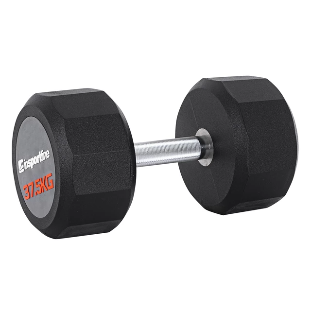 Hantle jednoręczne inSPORTline Profi CPU ∙ waga 2,5-50 kg ∙ kształt hex ∙ stal z gumą/PVC ∙ antypoślizgowy uchwyt