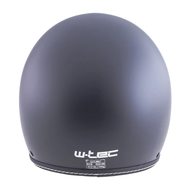 Kask motocyklowy na chopper W-TEC Badachos i gogle Steamrust - Czarny matowy