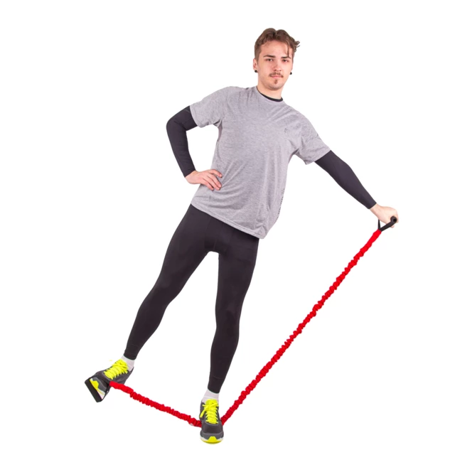 Guma do ćwiczeń ekspander inSPORTline Morpo Light 130 × 0,9 cm ∙ opór 1,4 kg ∙ tekstylny rękaw