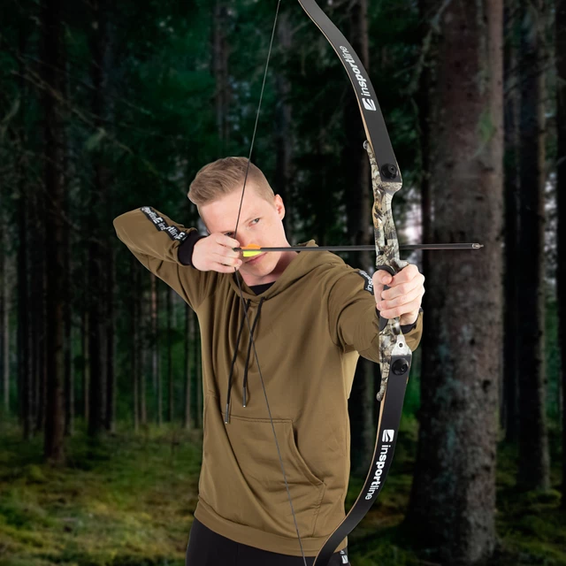Profesjonalny łuk refleksyjny inSPORTline Pescator ∙ siła naciągu 40 lb ∙ aluminiowy uchwyt ∙ ramiona z włókna szklanego ∙ waga 1,5 kg