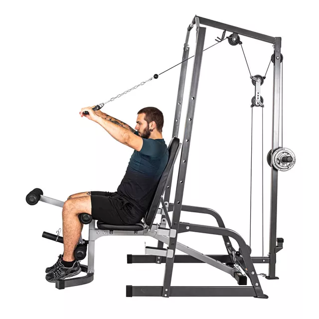 Wielofunkcyjny stojak + atlas z ławką inSPORTline Power Rack PW60 ∙ konstrukcja stalowa ∙ zestaw domowy