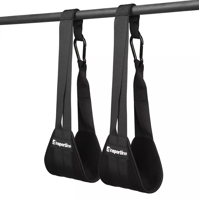 Pasy do treningu brzucha / treningowe inSPORTline AbStrap ∙ wyściełane podpórki ∙ nośność 160 kg ∙ karabińczyki stalowe