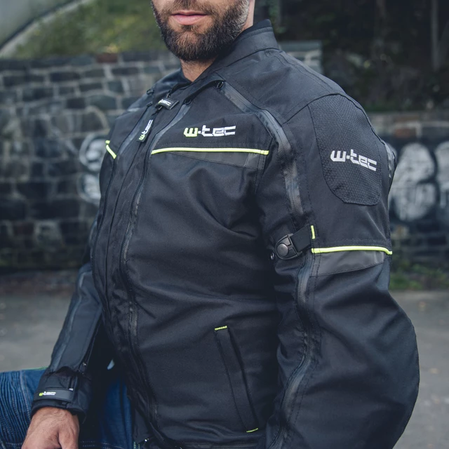 Kurtka motocyklowa W-TEC Progair - Czarny-fluo