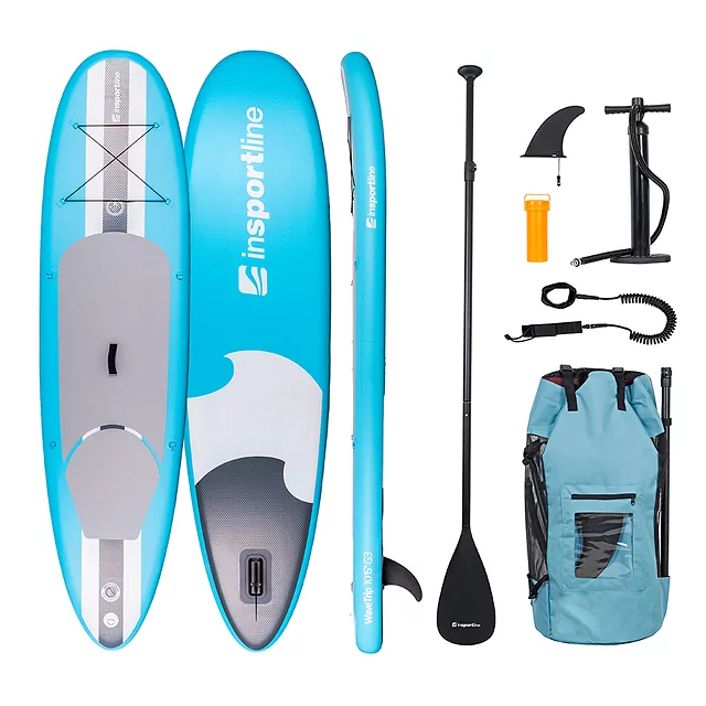 Paddleboard deska SUP z akcesoriami 320 cm inSPORTline WaveTrip 10'6" G3 - Niebieski - Niebieski