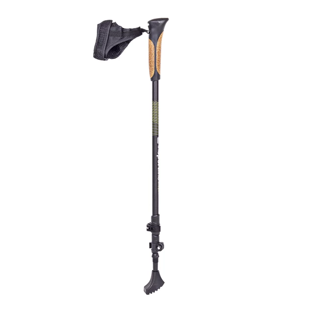 Kijki Nordic Walking inSPORTline Slogen ∙ teleskopowe 3-częściowe ∙ aluminium ∙ uchwyty korkowe ∙ 540 g para ∙ gumowe stopki ∙ paski z rzepem