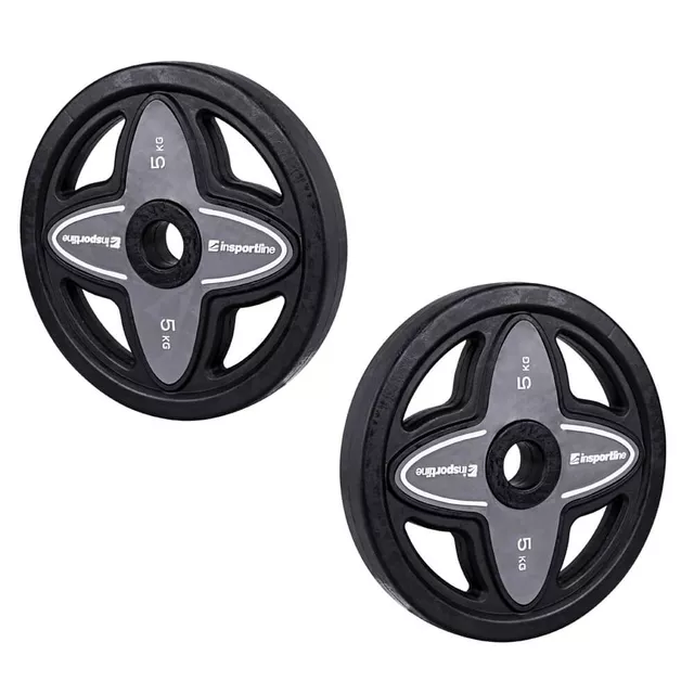 Sztanga fitness inSPORTline Pumpstar 2-20 kg ∙ Winylowe talerze ∙ Gryf 130 cm - OUTLET