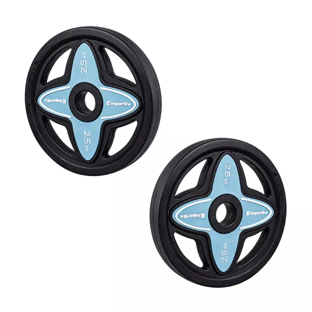 Sztanga fitness inSPORTline Pumpstar 2-20 kg ∙ Winylowe talerze ∙ Gryf 130 cm - OUTLET