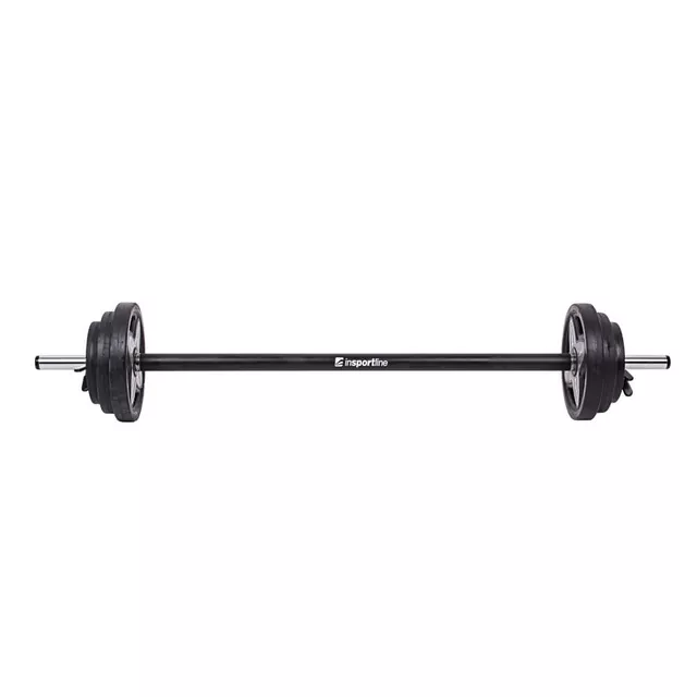 Sztanga fitness inSPORTline Pumpstar 2-20 kg ∙ Winylowe talerze ∙ Gryf 130 cm - OUTLET