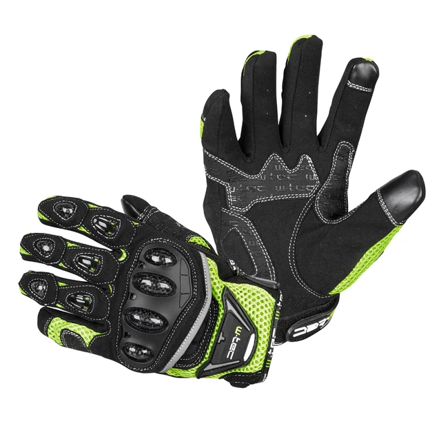 Rękawice motocyklowe W-TEC Upgear - Czarny-fluo - Czarny-fluo