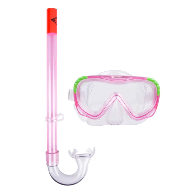 Zestaw do nurkowania Escubia Turtle Kid Set - Niebieski - Różowy