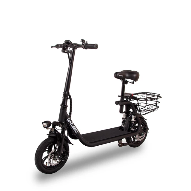 Hulajnoga elektryczna z siodełkiem W-TEC Billar II 500W ∙ koła 12″ ∙ 30 km zasięg - Zielony - Czarny