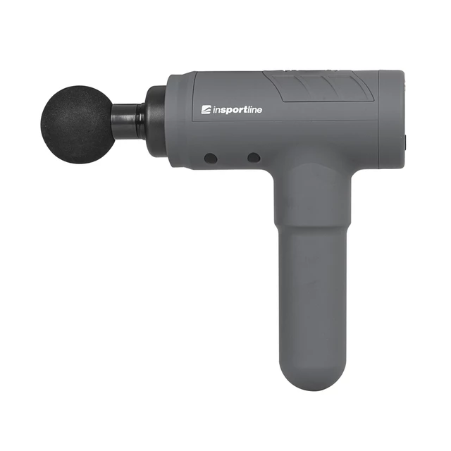 Wielofunkcyjny pistolet do masażu inSPORTline Bitigo ∙ 20 poziomów ∙ 4 głowice ∙ 1500 mAh ∙ 5,8 godz. pracy