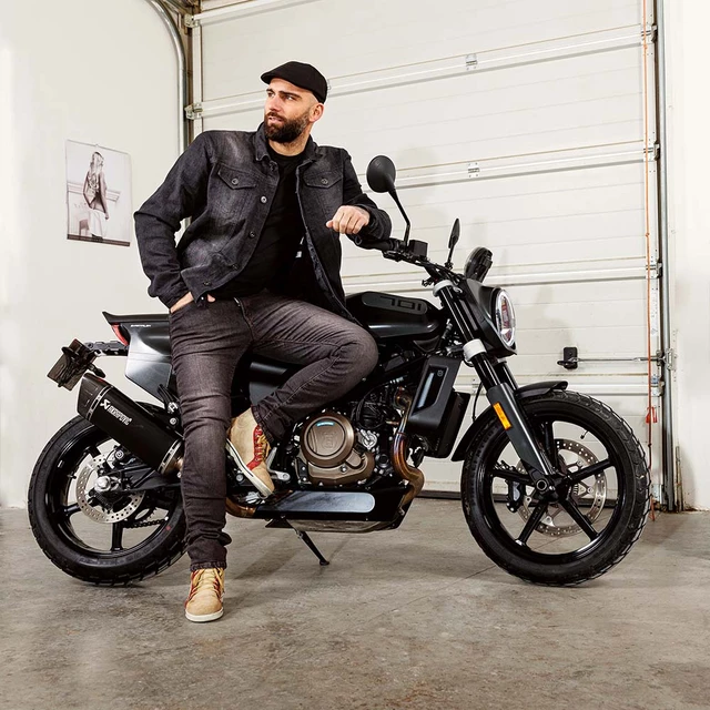 Męskie jeansy motocyklowe W-TEC Kancelor - Szary